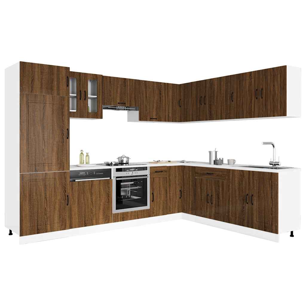 14-tlg. Küchenschrank-Set Kalmar Weiß Holzwerkstoff