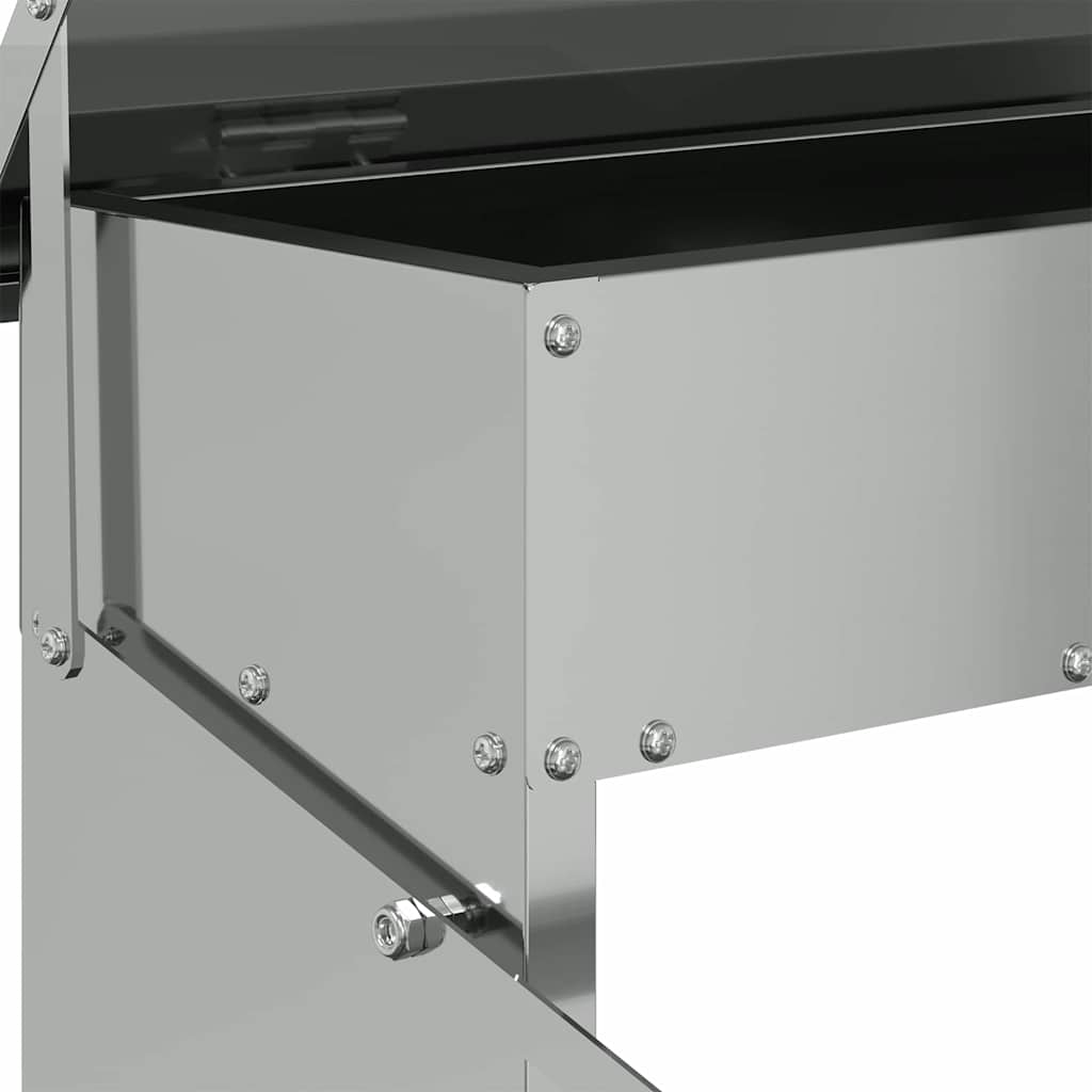Hühnertretfeeder Schwarz 48,5 x 39,5 x 19 cm