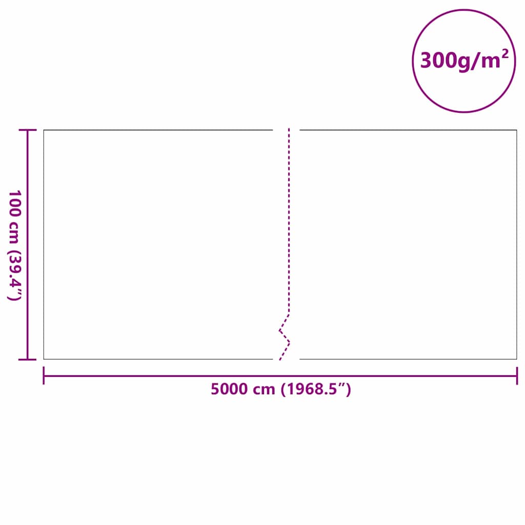 Teichvlies Grau 1 x 10 m Polyester und Baumwolle