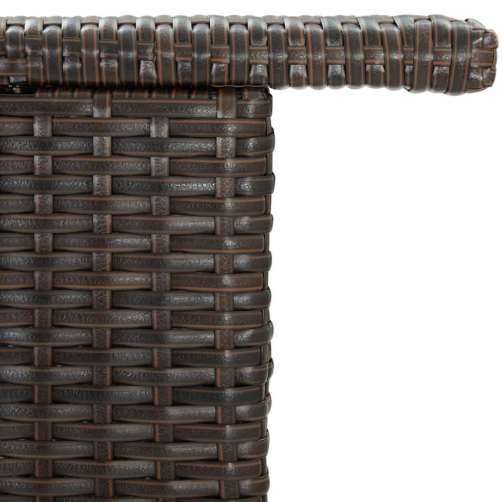 Garten-Bartisch Grau 120x55x110 cm Poly Rattan