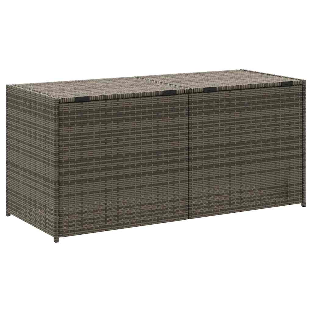 Gartentruhe Schwarz 283L Poly Rattan