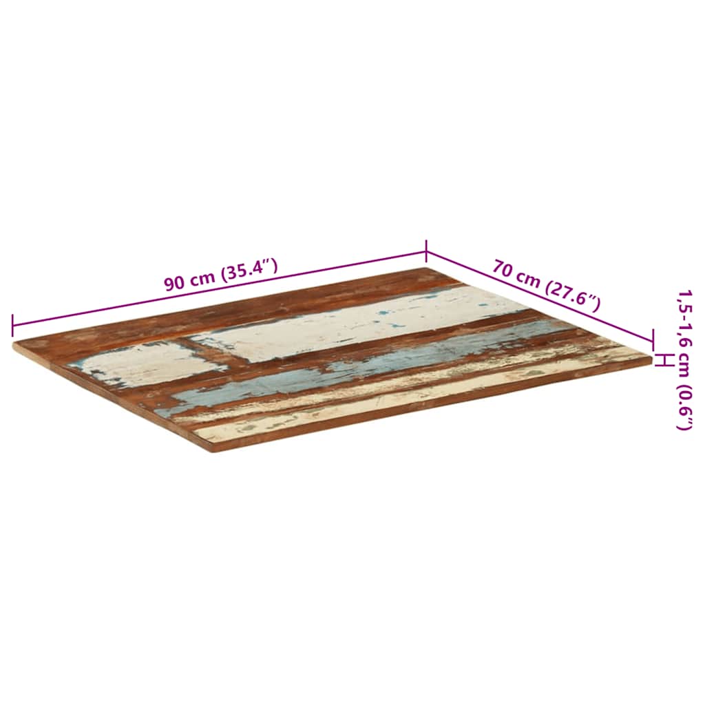 Tischplatte Massivholz Akazie 15-16 mm 60x80 cm