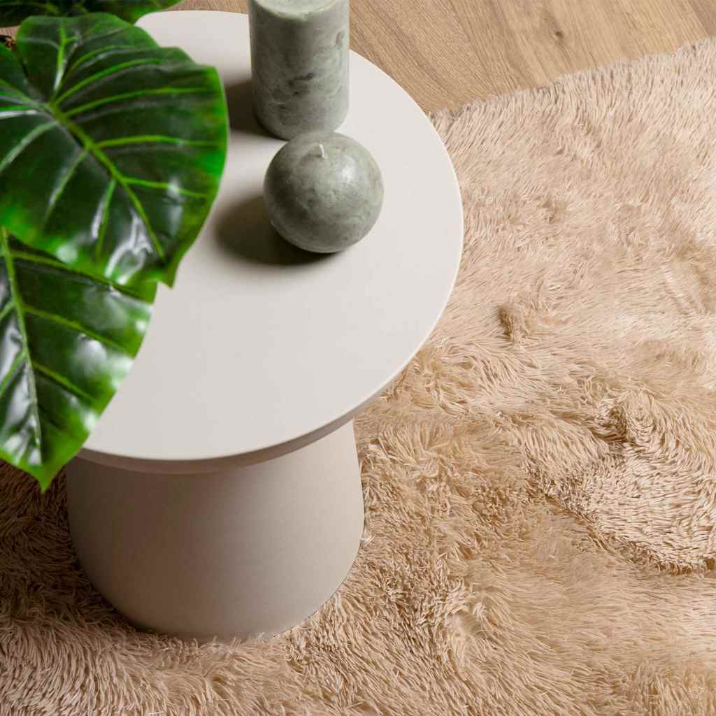 Teppich Shaggy Hochflor NAVARRA Beige 60x100 cm Polyester