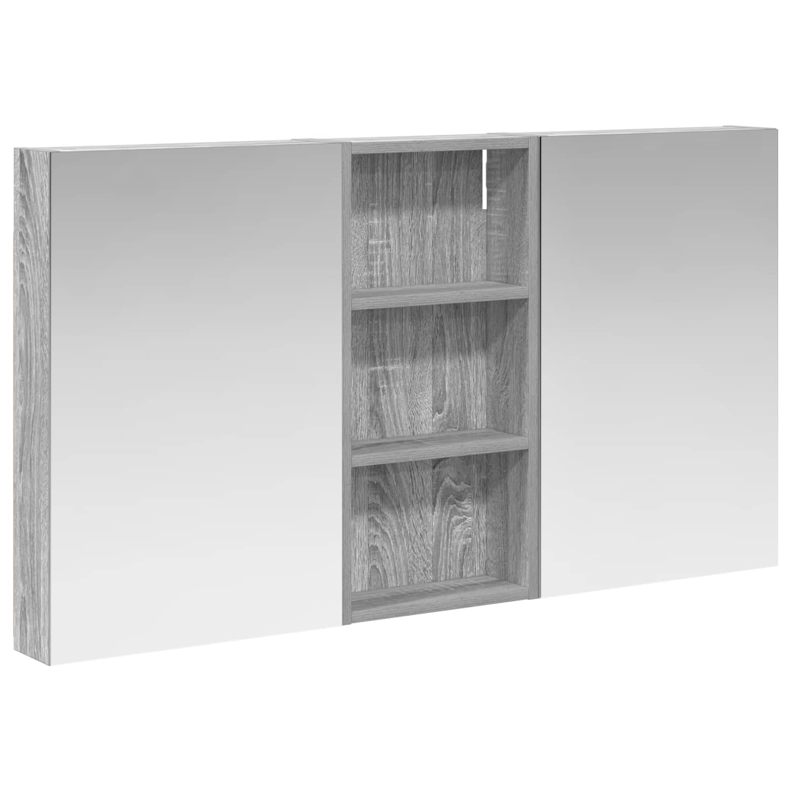 Badezimmerschrank-Set 3 pcs 80 x 10,5 x 50 cm Holzwerkstoff