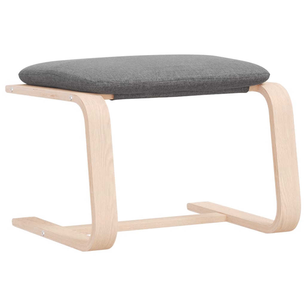 Fußhocker Creme 51x41x40 cm Stoff