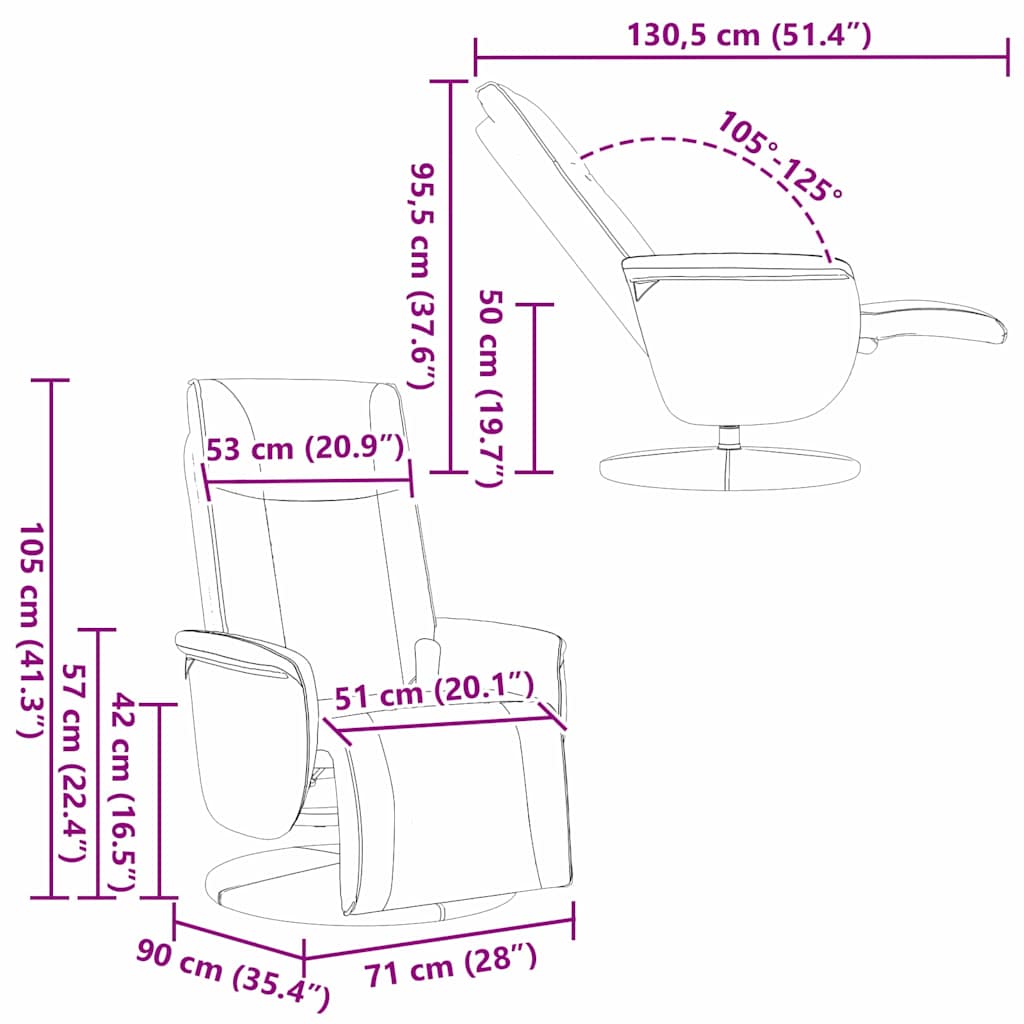 Schwenkbarer Massagesessel Schwarz 71 x 90 x 105 cm Kunstleder