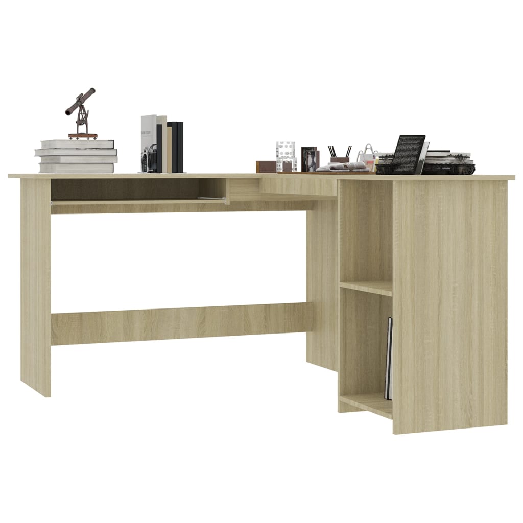 Eckschreibtisch in L-Form Weiß 120x140x75 cm Holzwerkstoff