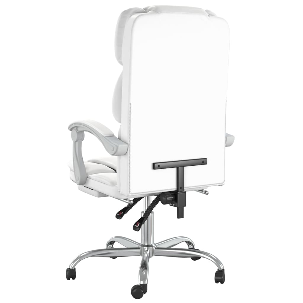 Bürostuhl mit Liegefunktion Schwarz Kunstleder