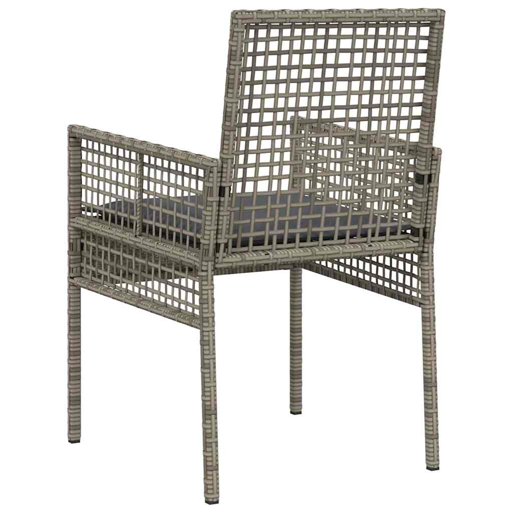 Gartenstuhl 2 pcs Schwarz 55 x 53 x 85 cm Poly-Rattan