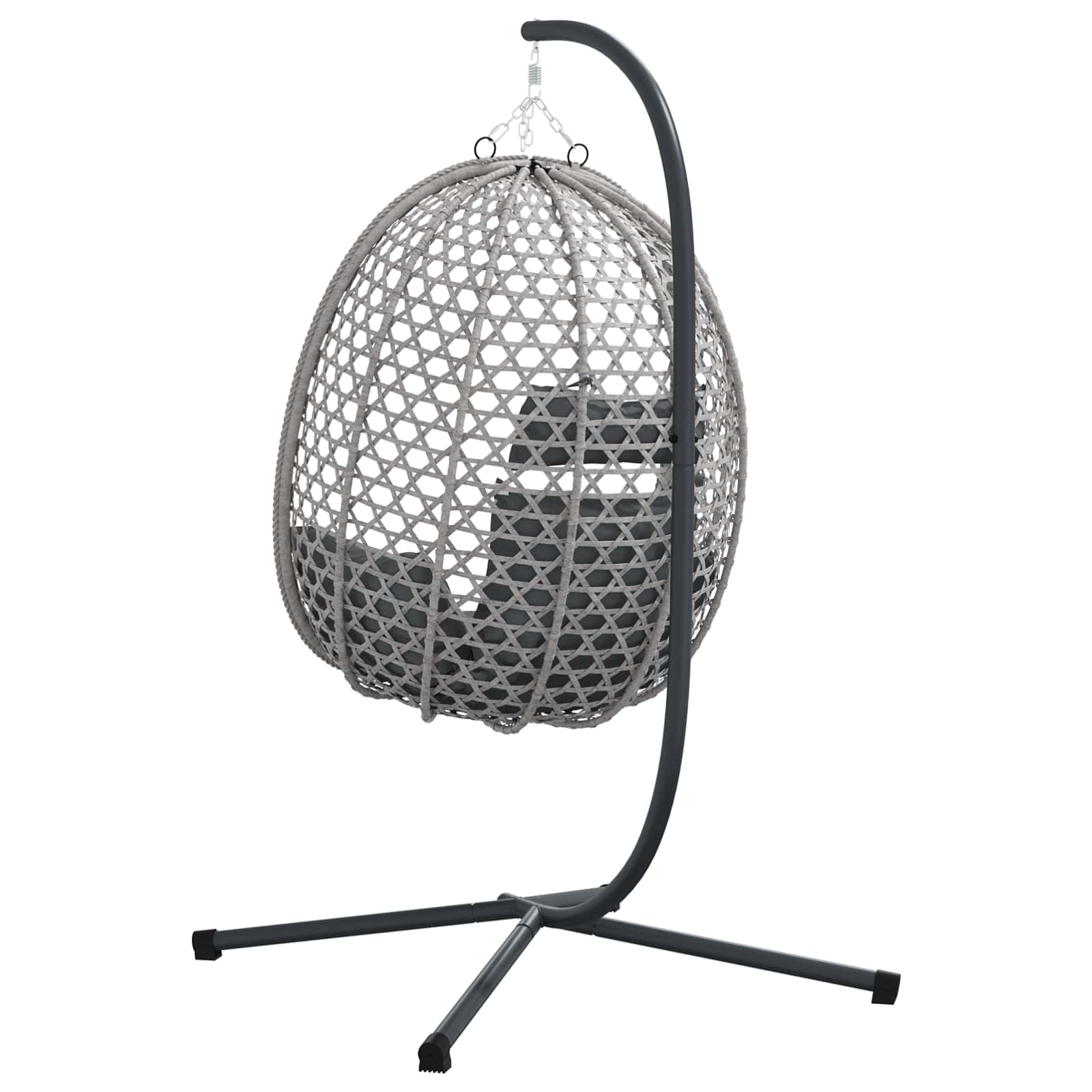 Hängendes Ei-Stuhl Hellcreme 104 x 100 x 191 cm Poly-Rattan