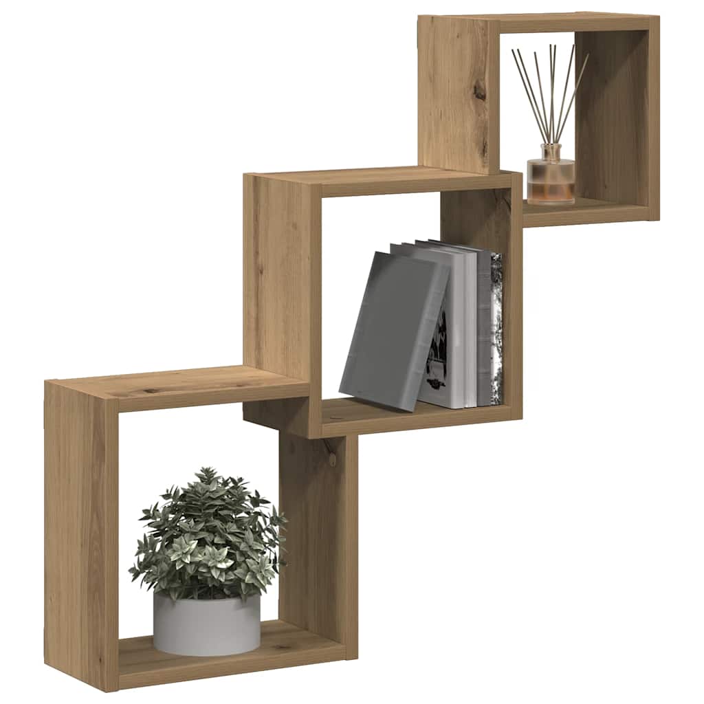 Cube Wandregale Weiß 68x15x68 cm Holzwerkstoff