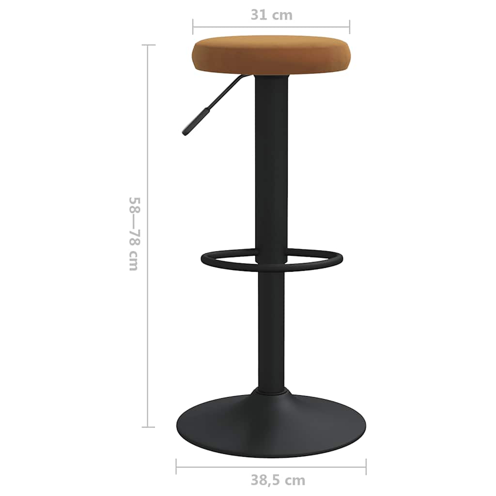 Barhocker 2 Stk. Schwarz Samt