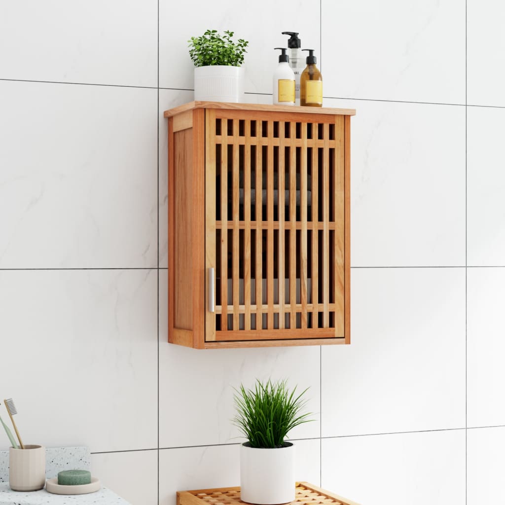 Badschrank 42x29x82 cm Massivholz Nussbaum
