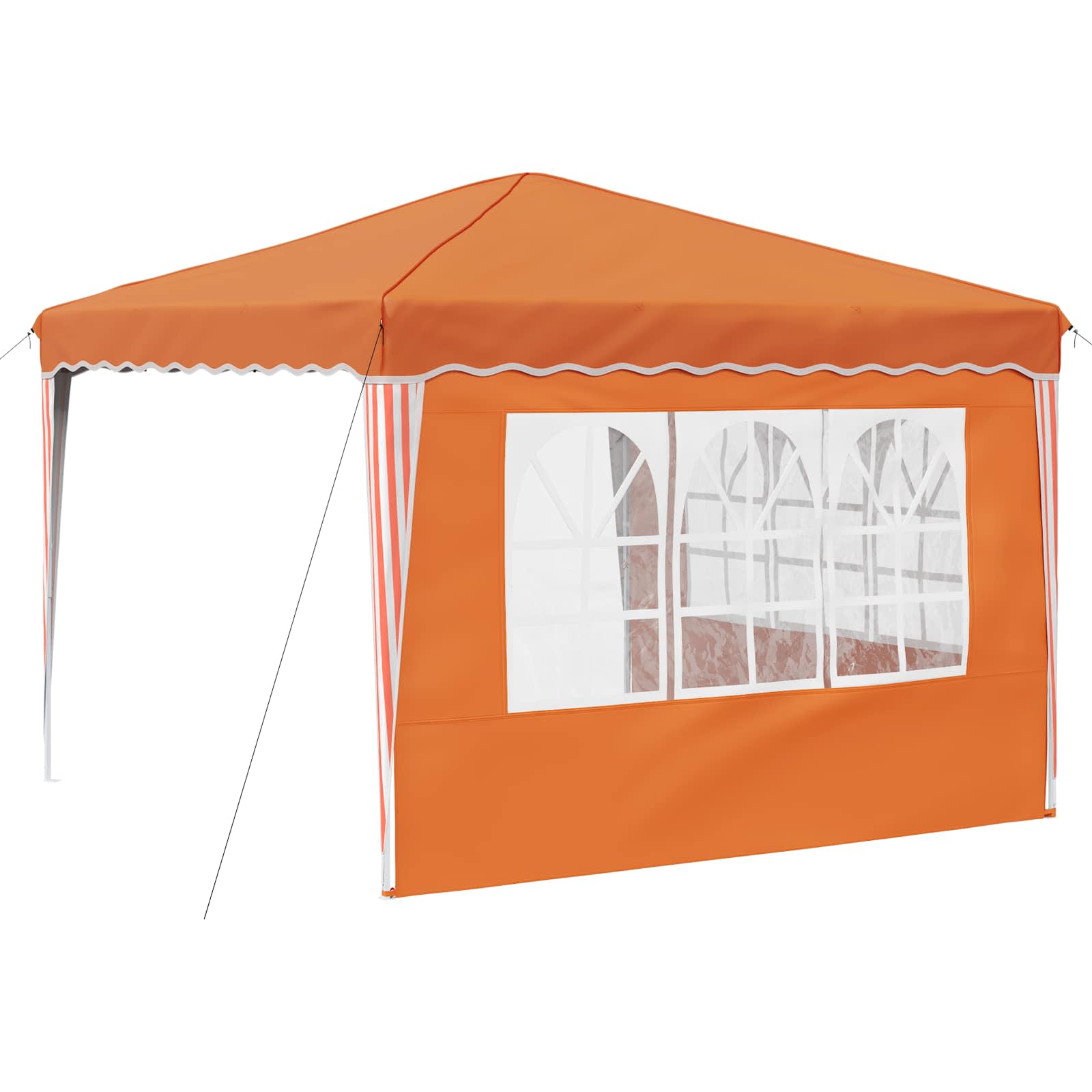 Pop-up Partyzelt 288 x 288 x 245 cm Creme Oxford-Stoff