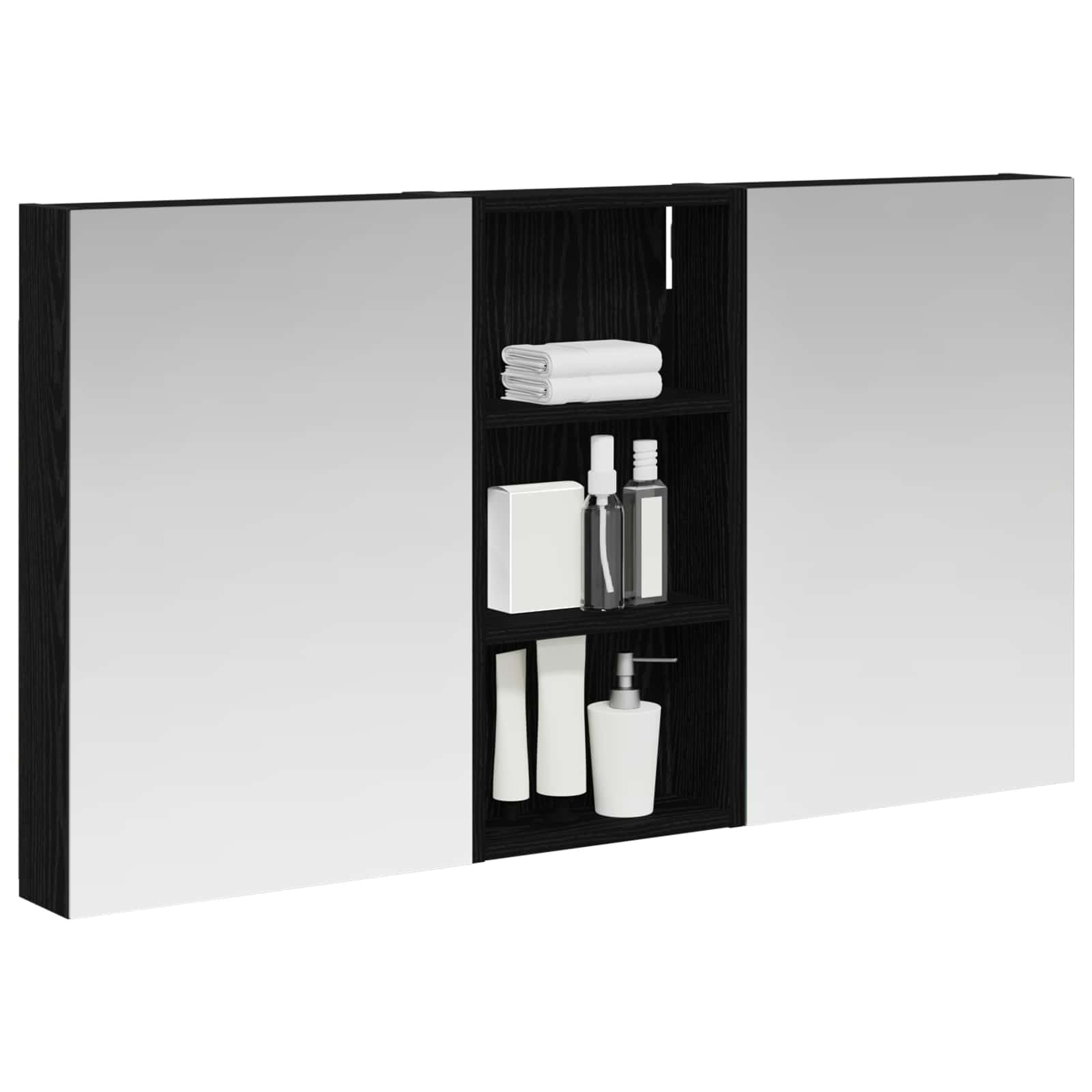 Badezimmerschrank-Set 3 pcs 80 x 10,5 x 50 cm Holzwerkstoff