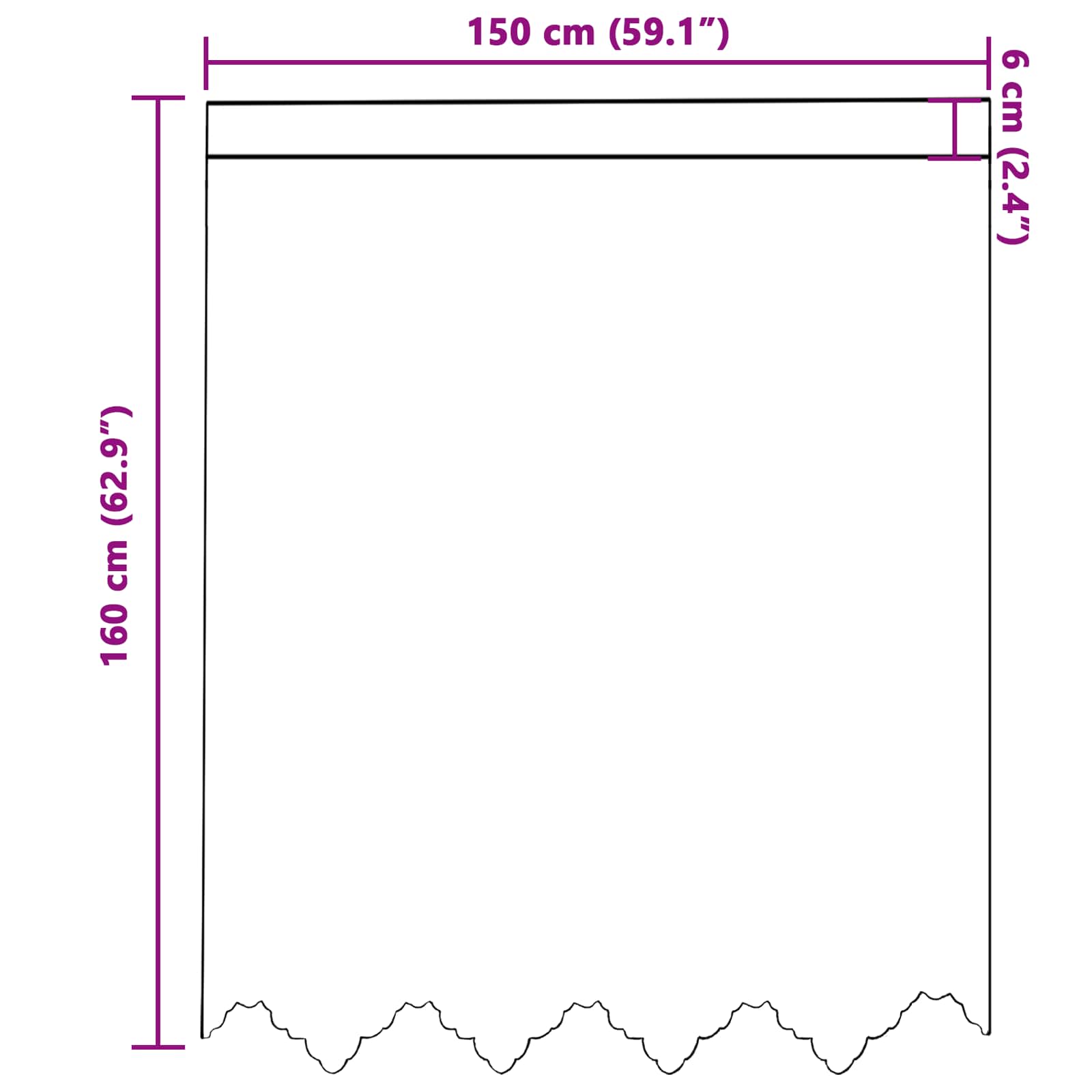 Spitzenvorhang mit Vorhängen Floral Weiß 80 x 150 cm Polyester