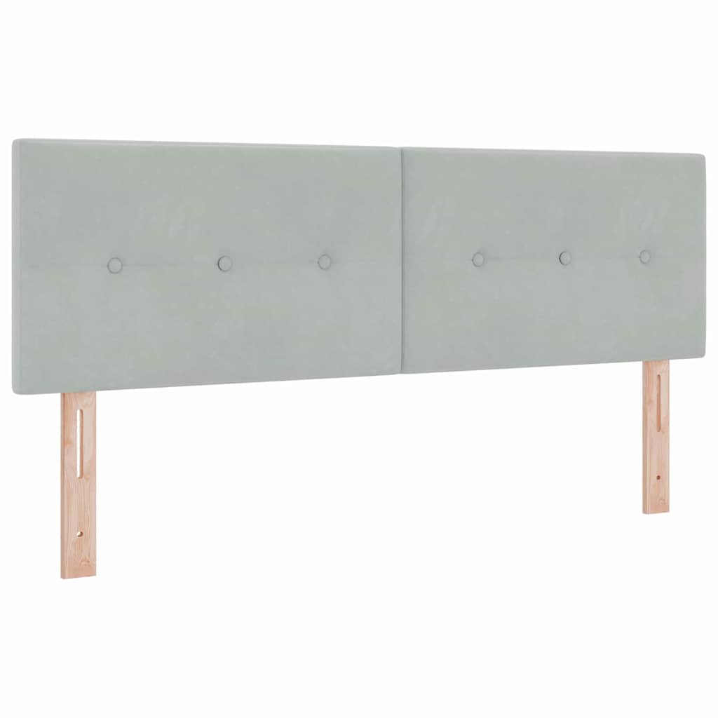 Kopfteil Hellgrau 80 cm Samt
