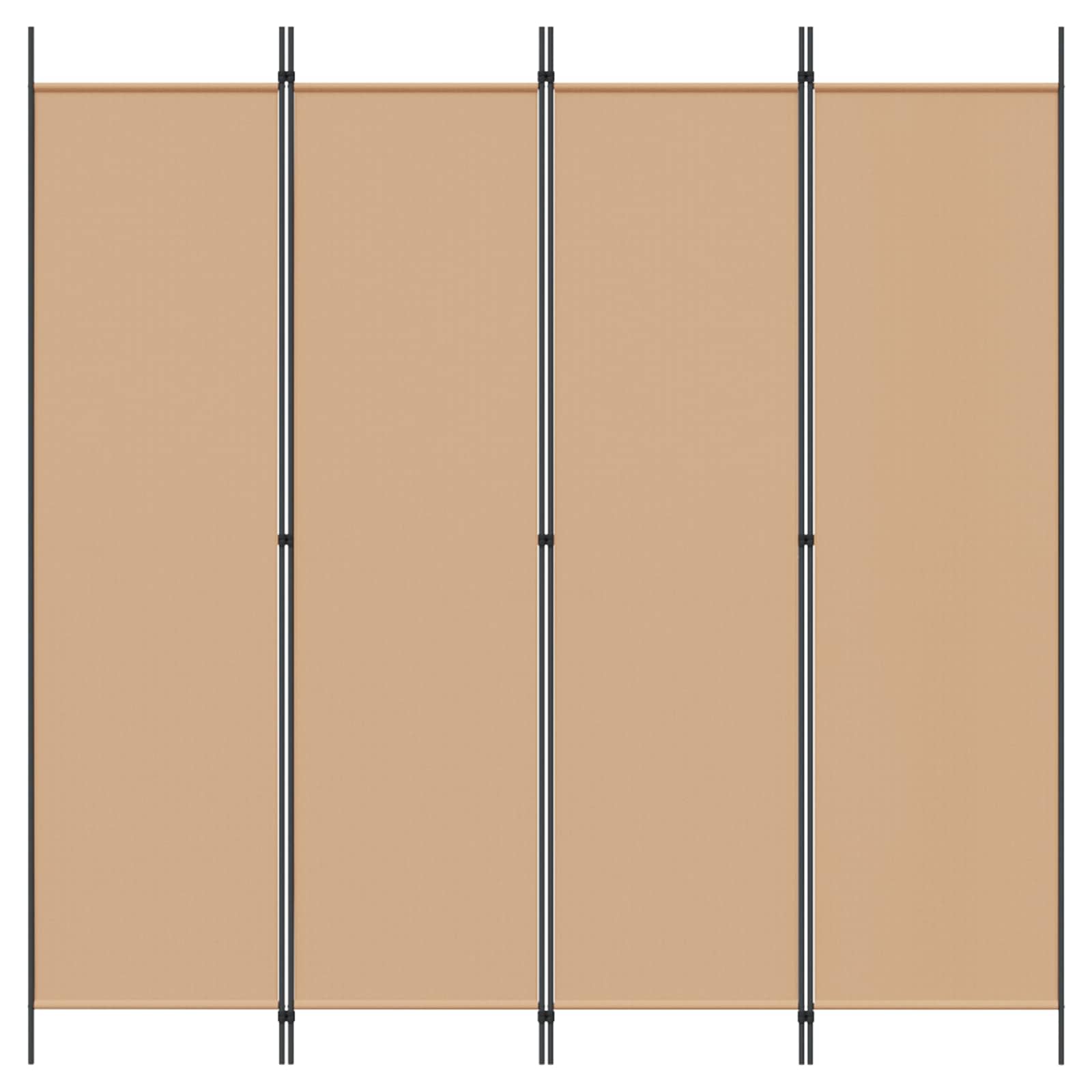 3-tlg. Paravent Schwarz 150x200 cm Stoff