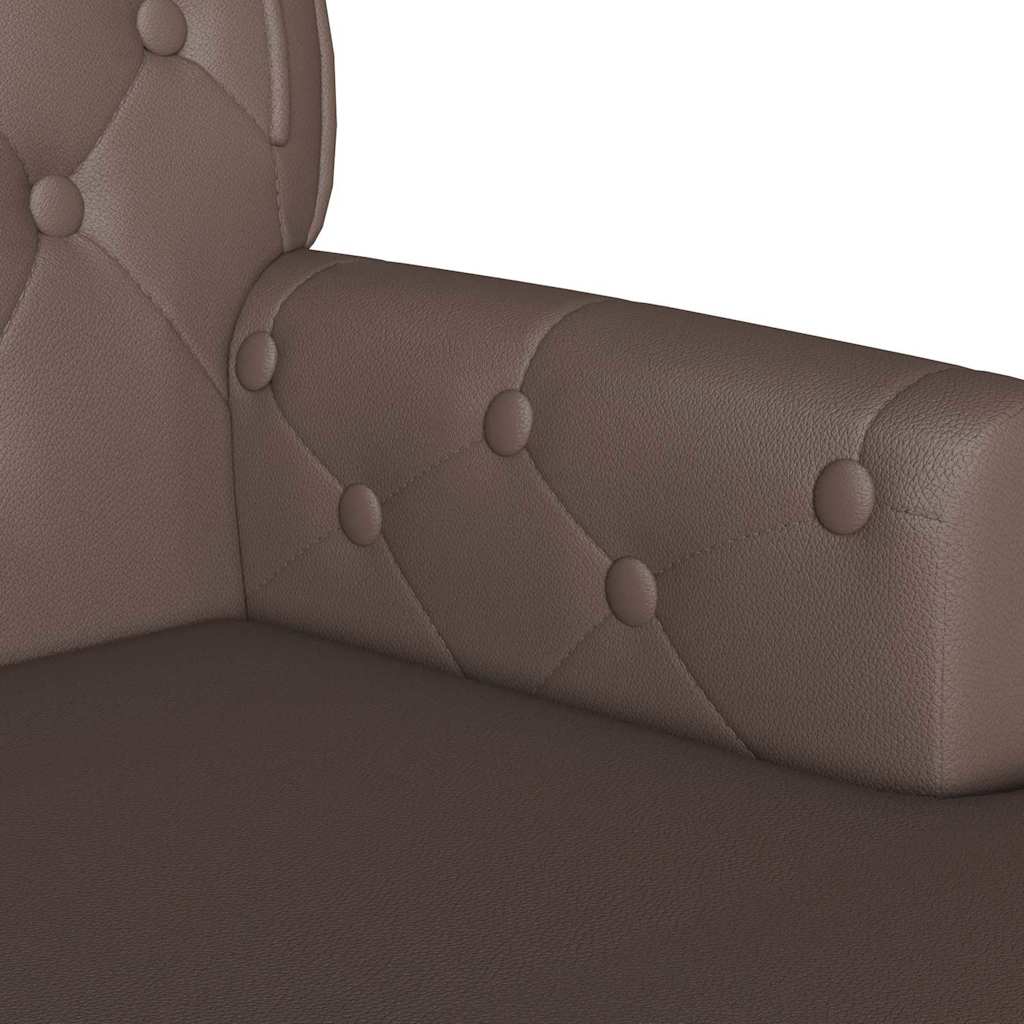 Chesterfield Bank Braun 119,5 x 64,5 x 75 cm Kunstleder