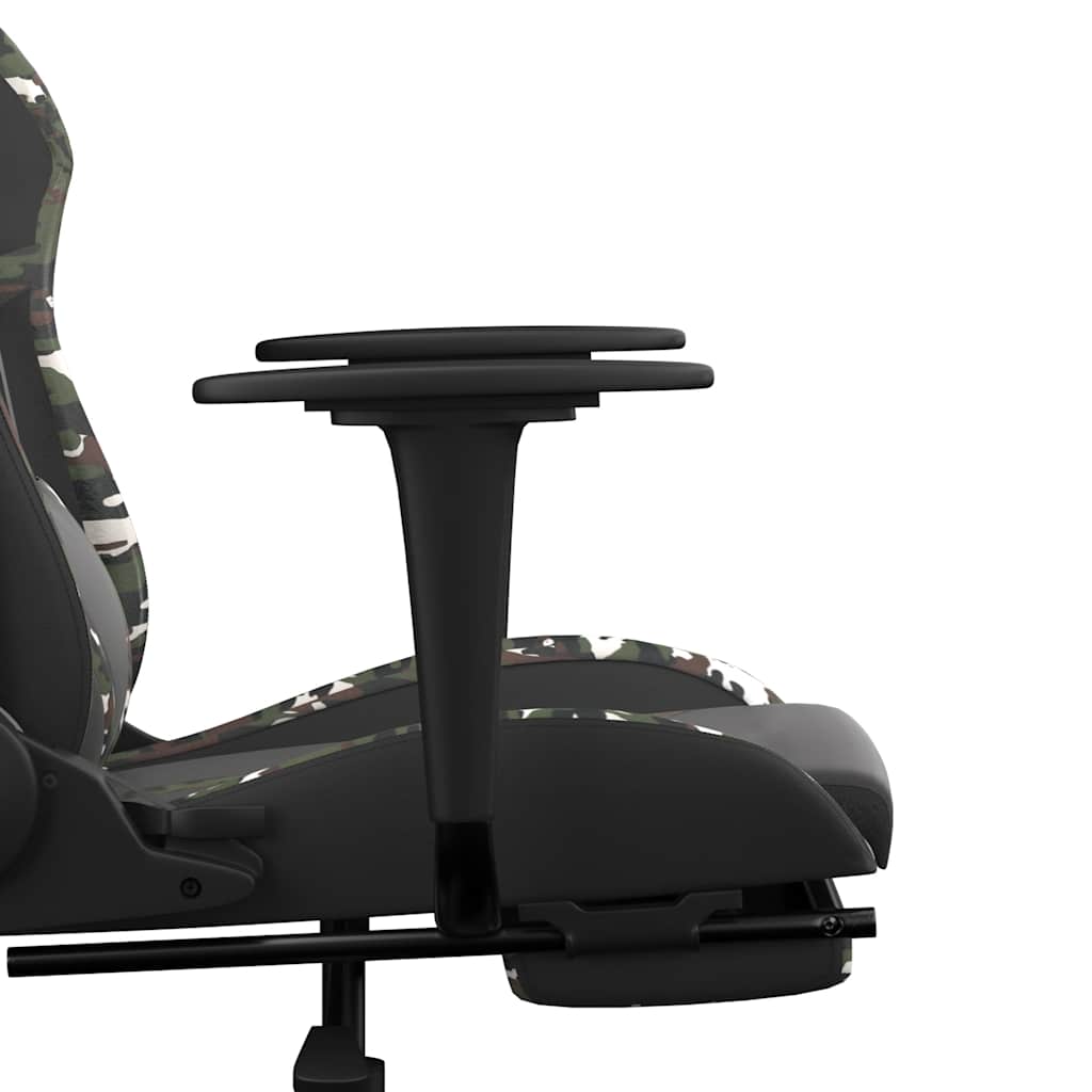 Gaming-Stuhl mit Massagefunktion Schwarz und Grün Kunstleder