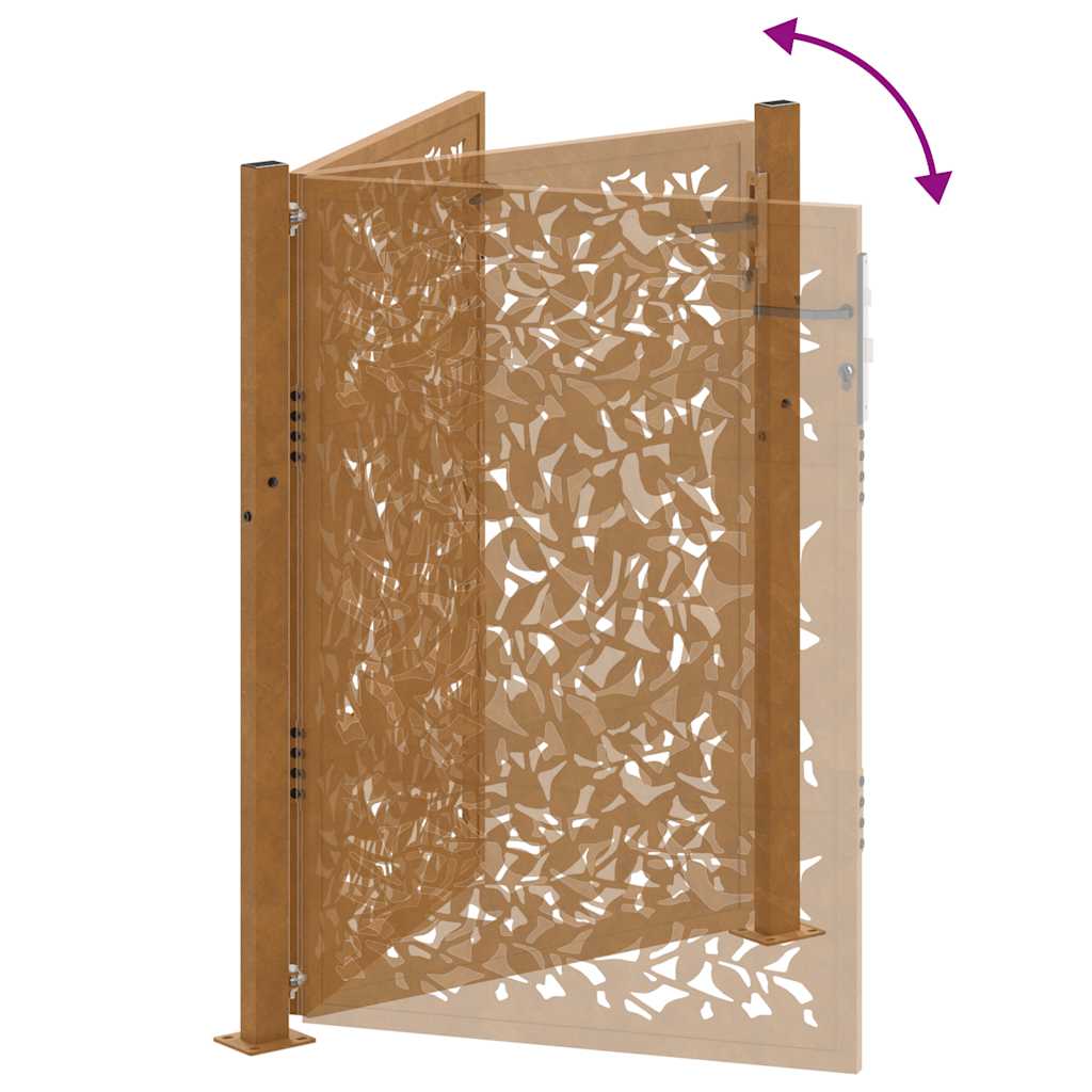 Gartentor Schwarz 100x100 cm Stahl Lichtdesign