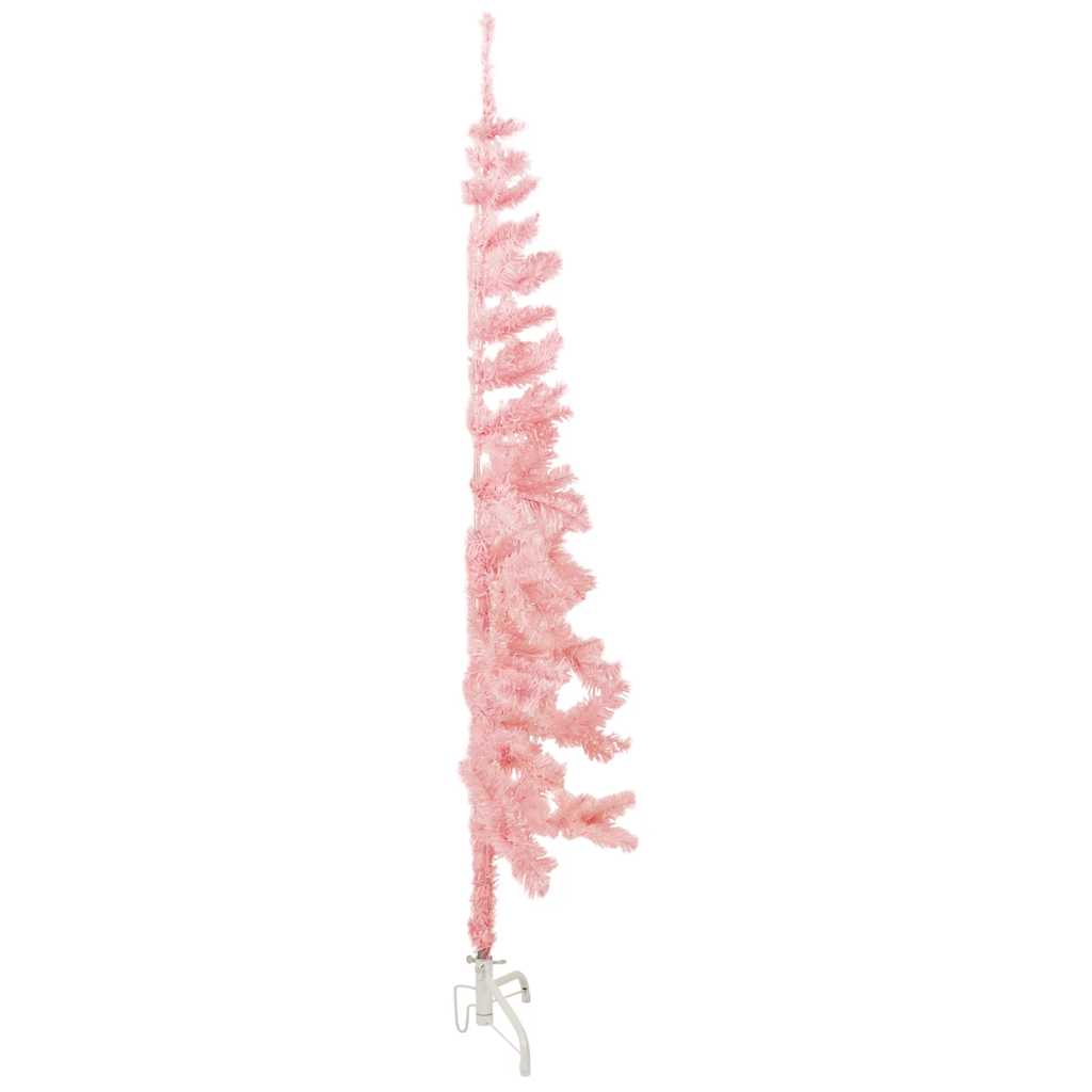 Künstlicher Halb-Weihnachtsbaum mit Ständer Schlank Weiß 180 cm