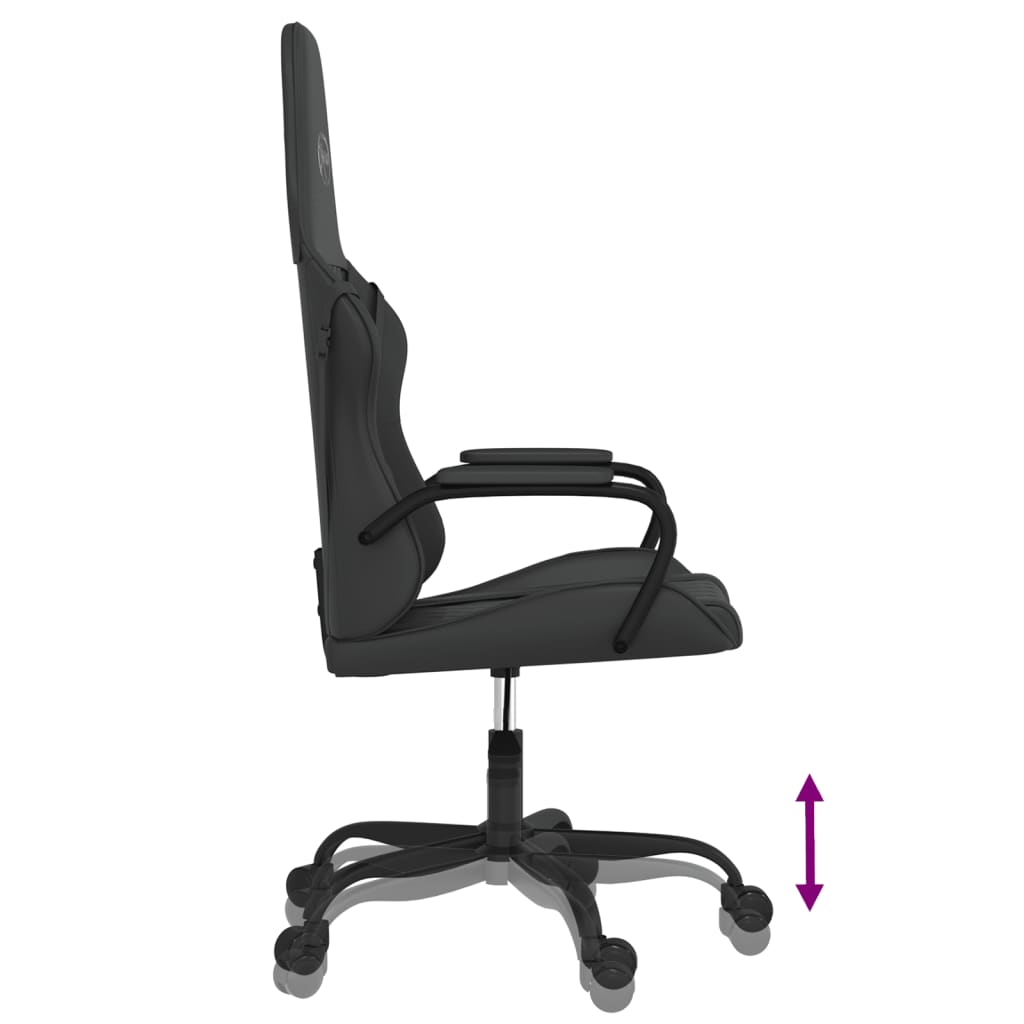 Gaming-Stuhl mit Massagefunktion Schwarz und Blau Kunstleder