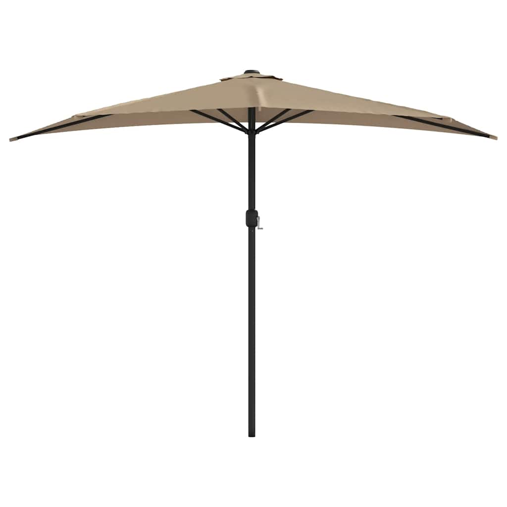 Balkon-Sonnenschirm Alu-Mast Bordeauxrot 270x144x222cm Halbrund