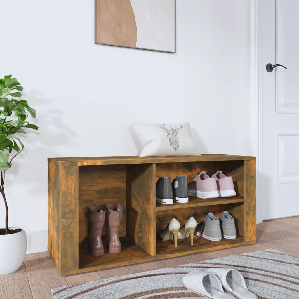 Schuhregal Weiß 100x35x45 cm Holzwerkstoff
