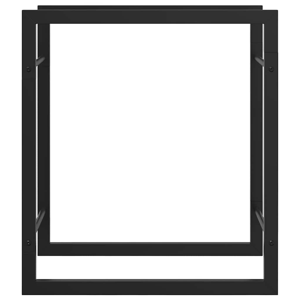 Brennholzregal 50x28x94 cm Edelstahl