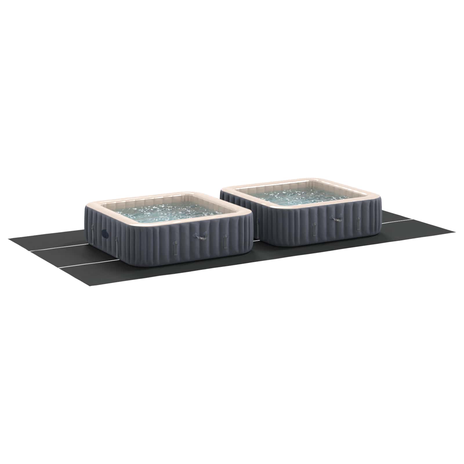 Bodenfolie für Pools Schwarz 300 x 220 x 0,1 cm Vliesstoff