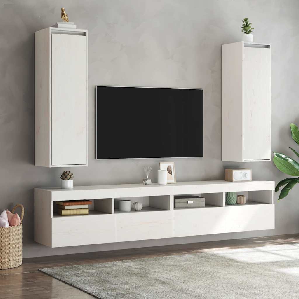 Wandschrank 30x30x100 cm Massivholz Kiefer