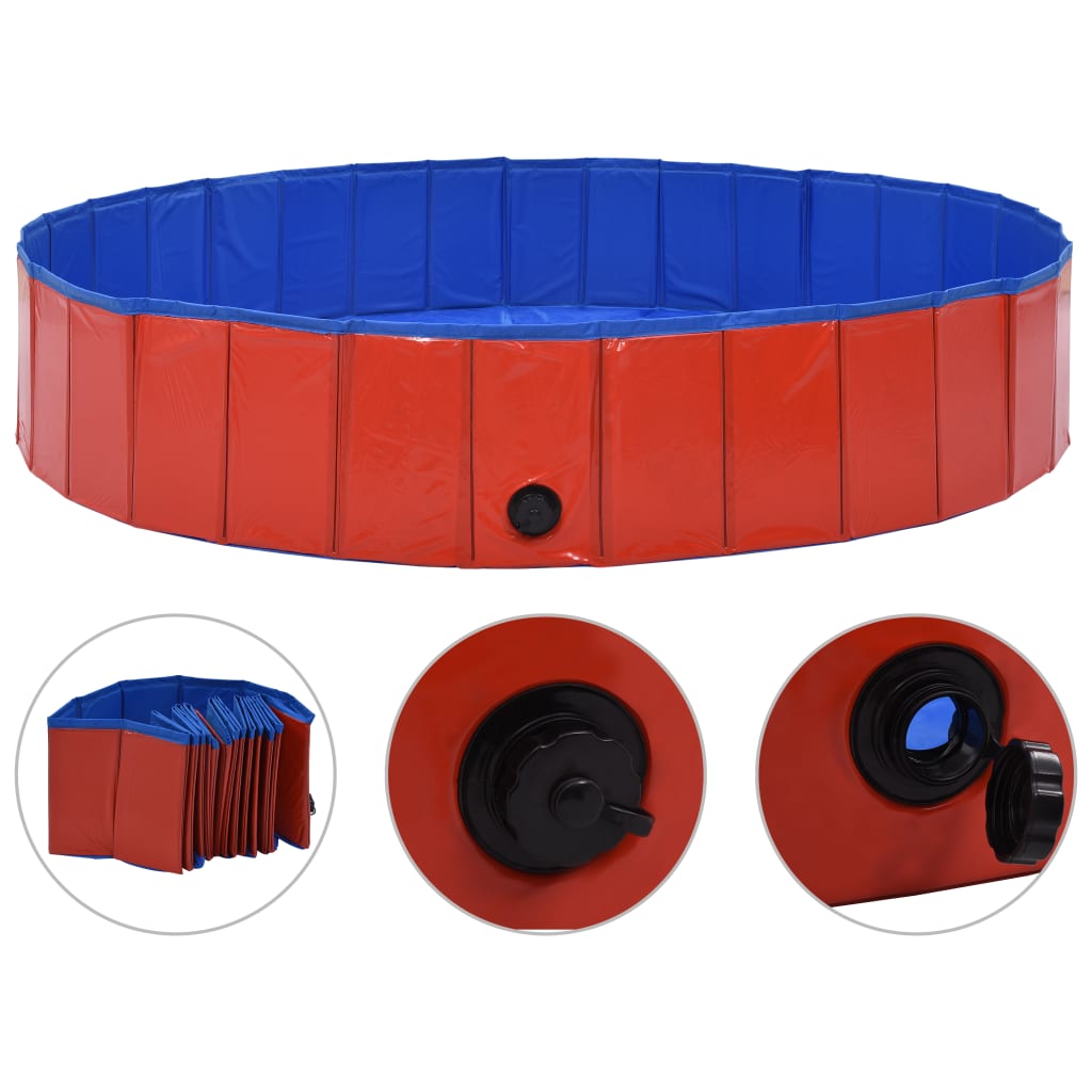 Hundepool Rot Ø200 x 30 cm Dicker PVC