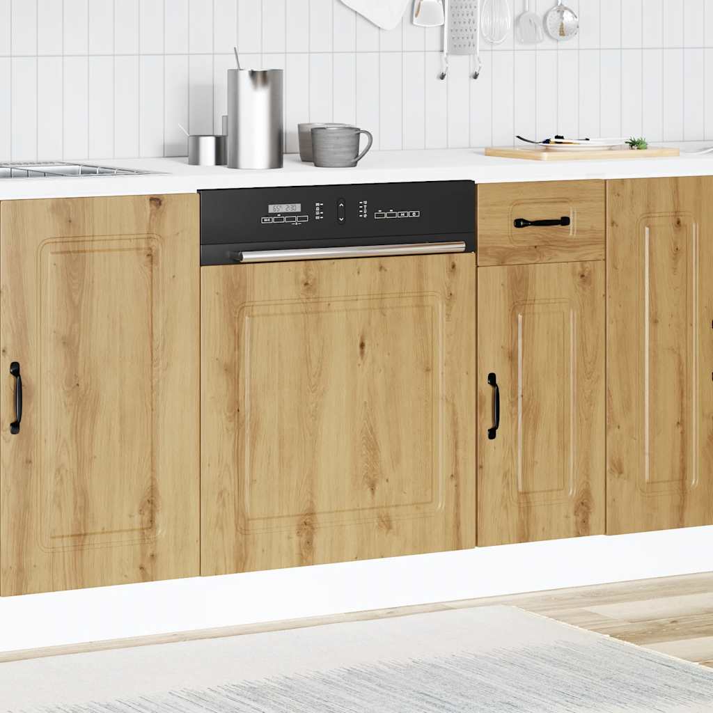 Herdumbauschränke 2 Stk. Kalmar Weiß Holzwerkstoff