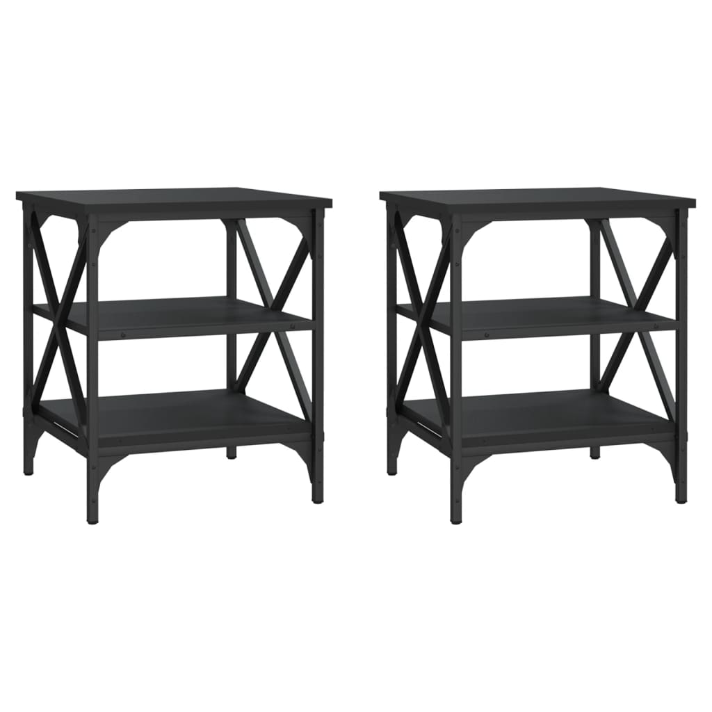 Beistelltisch Schwarz 40x42x50 cm Holzwerkstoff