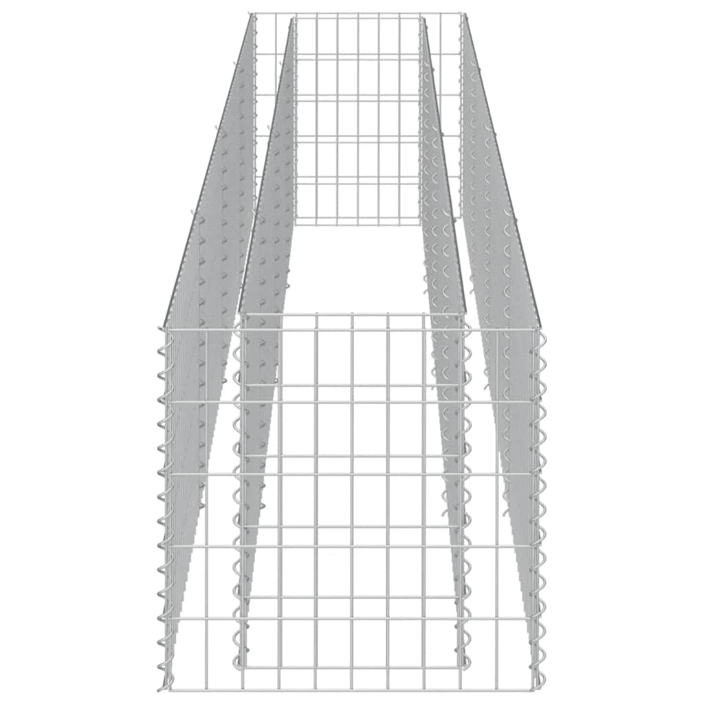 Gabionen-Hochbeet Verzinkter Stahl 450×90×100 cm