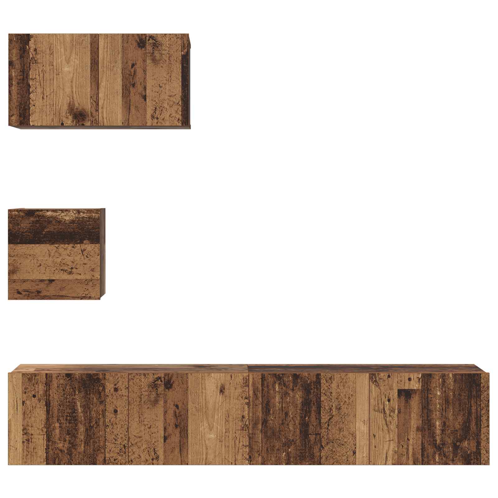 4-tlg. TV-Schrank-Set Sonoma-Eiche Holzwerkstoff