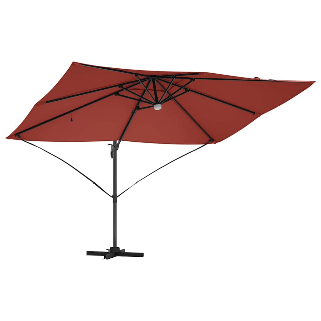 Sonnenschirm Sand 351 x 250 x 253 cm Polyester und Aluminium