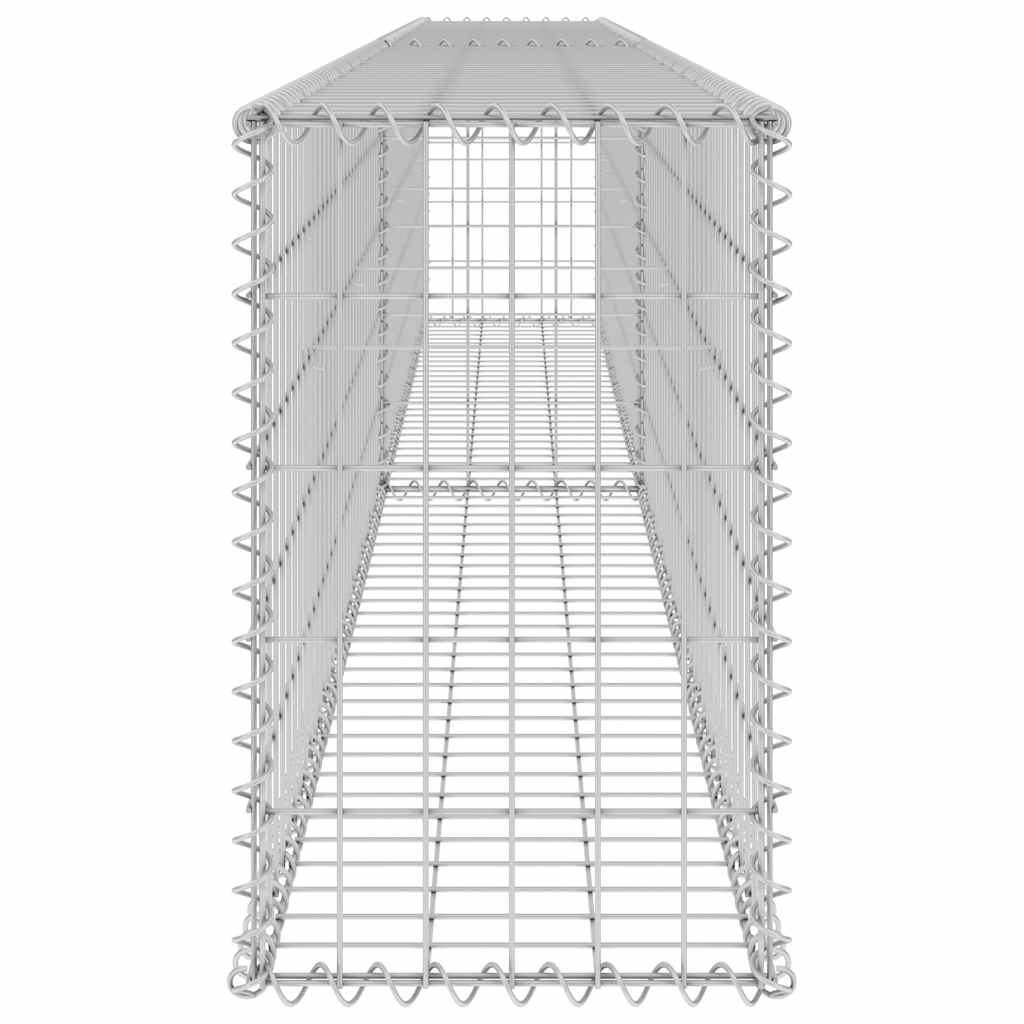 Gabionenwand mit Abdeckung Verzinkter Stahl 60x30x100 cm