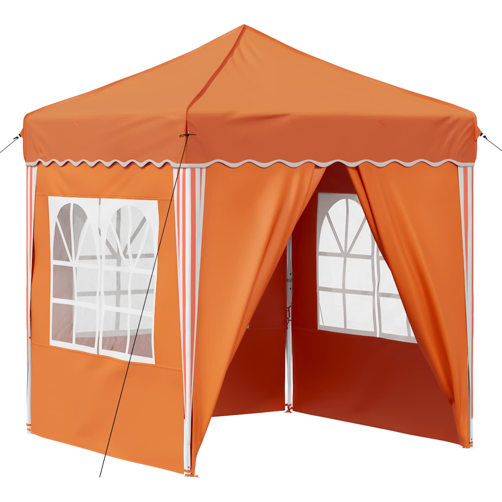 Pop-up Partyzelt 195 x 195 x 245 cm Creme Oxford-Stoff