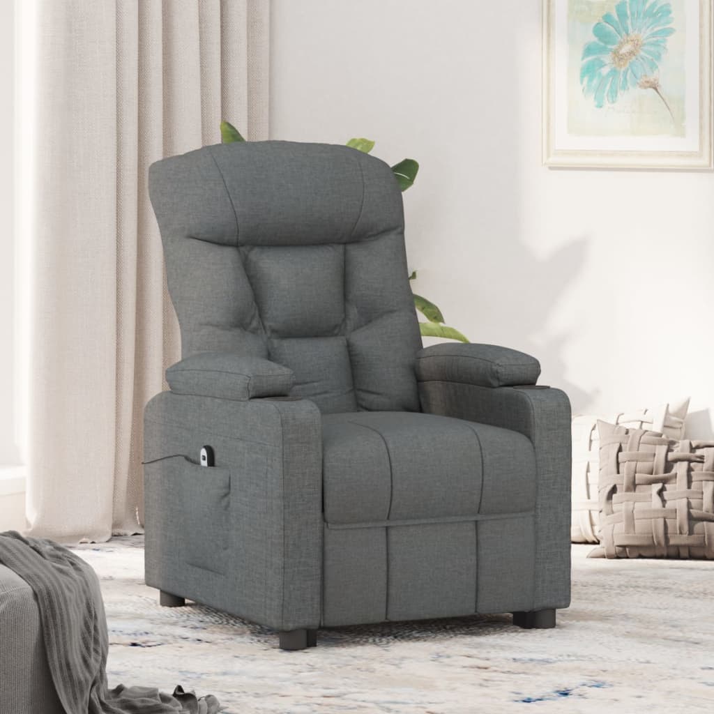 Relaxsessel Elektrisch Hellgrau Stoff
