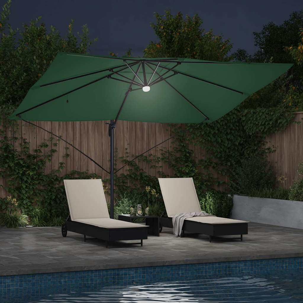Sonnenschirm Sand 351 x 250 x 253 cm Polyester und Aluminium