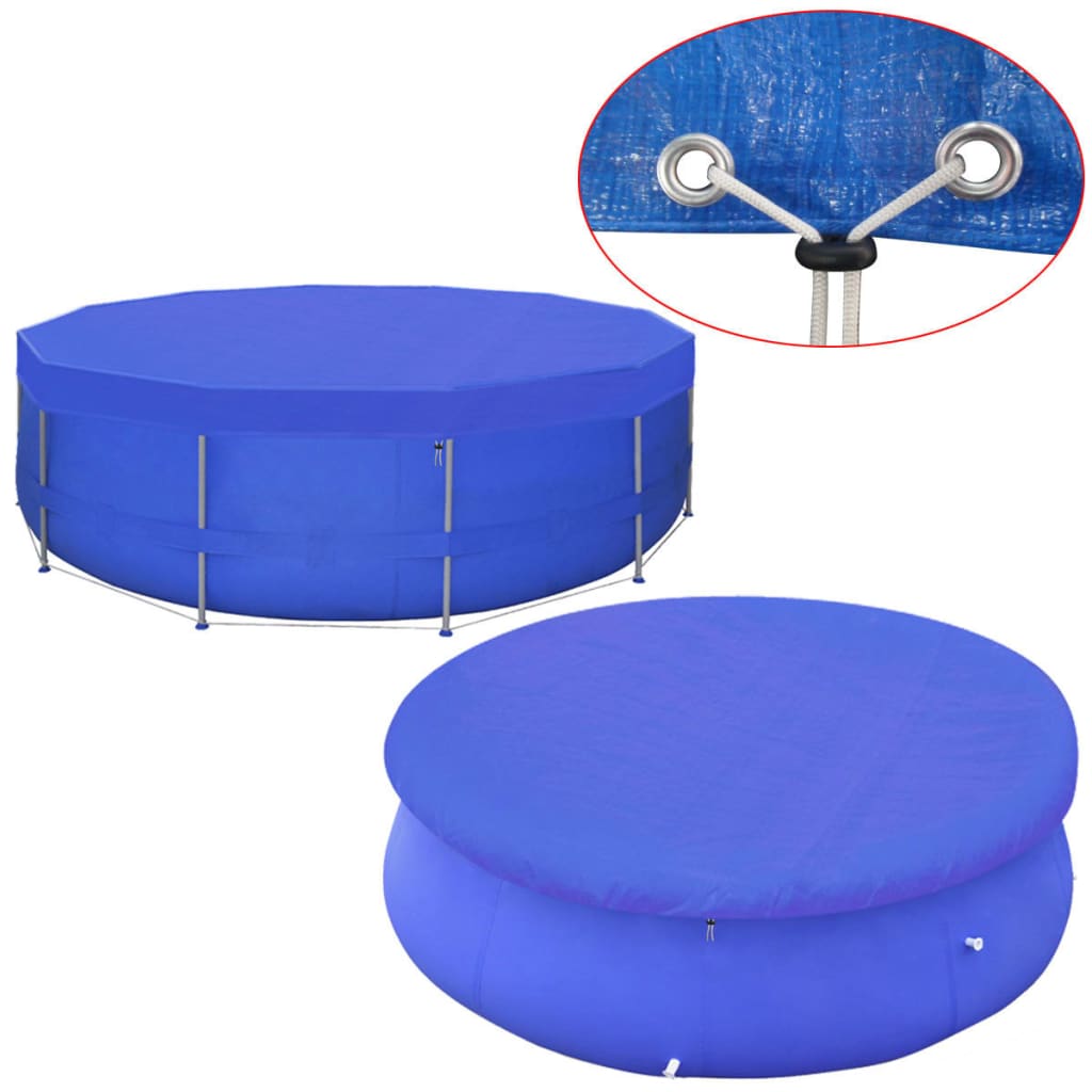 Poolabdeckungen 2 Stk. PE Rund 460 cm 90 g/m²