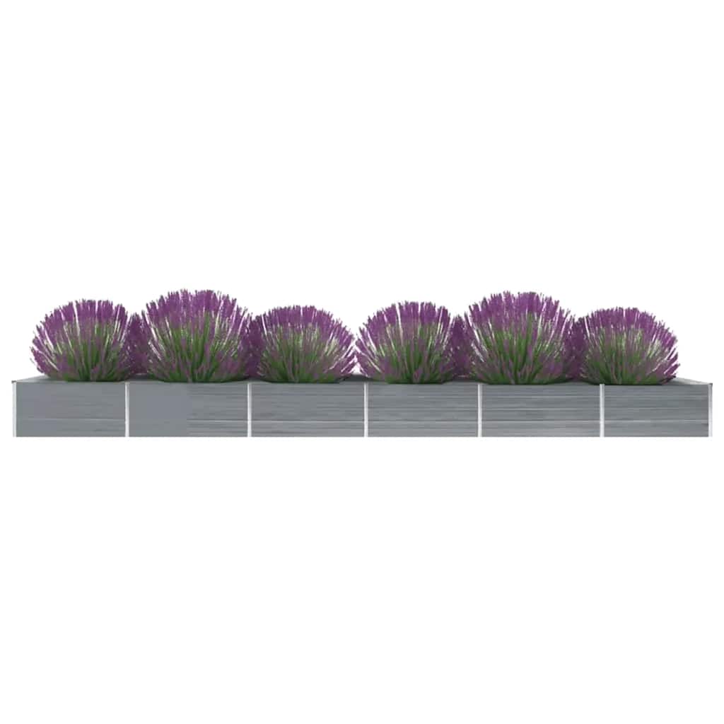 Hochbeet 160 x 80 x 77 cm Verzinkter Stahl Grau