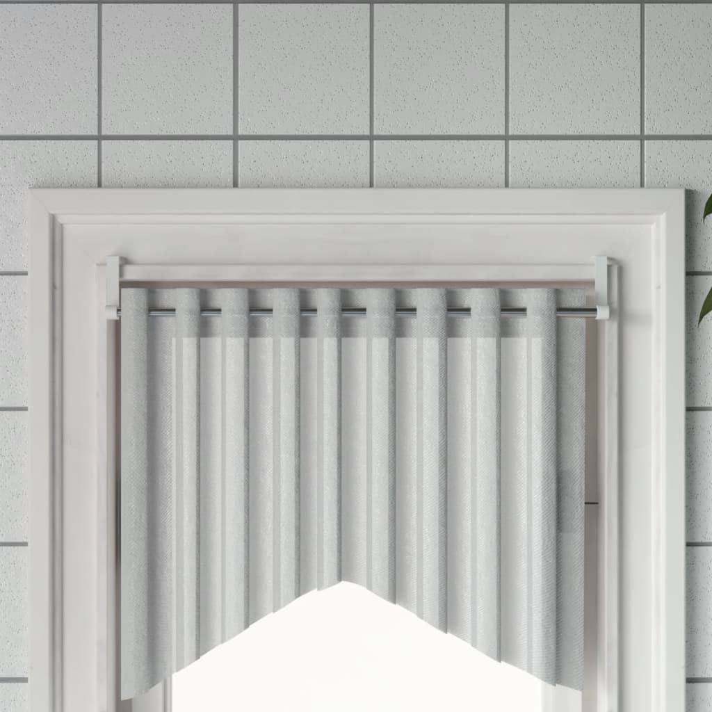 Gardinenstangen 2 Stk. Weiß und Silbern 40-60 cm Aluminium