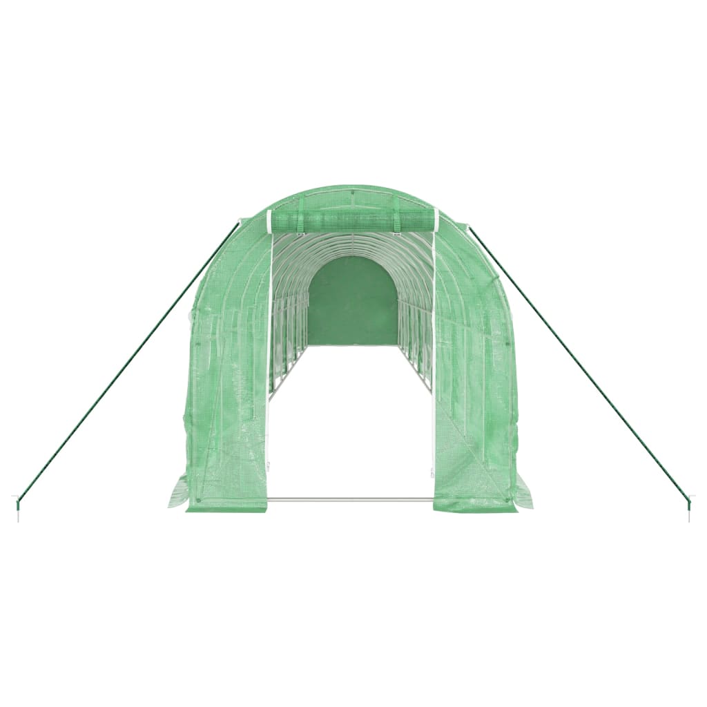 Gewächshaus mit Stahlrahmen Weiß 8 m² 4x2x2 m