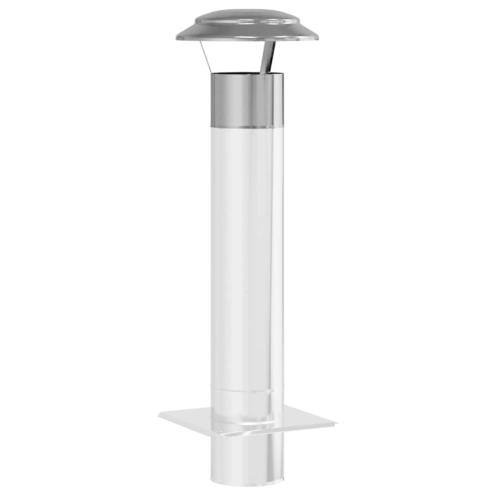 Regenabdeckung Schornstein Silber 20 x 20 x 18 cm Edelstahl
