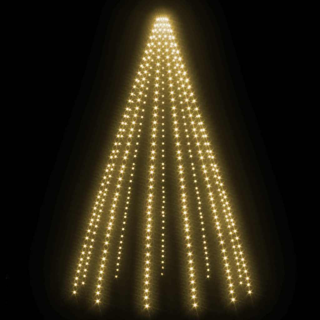 Weihnachtsbaum-Lichternetz mit 180 LEDs Kaltweiß 180 cm