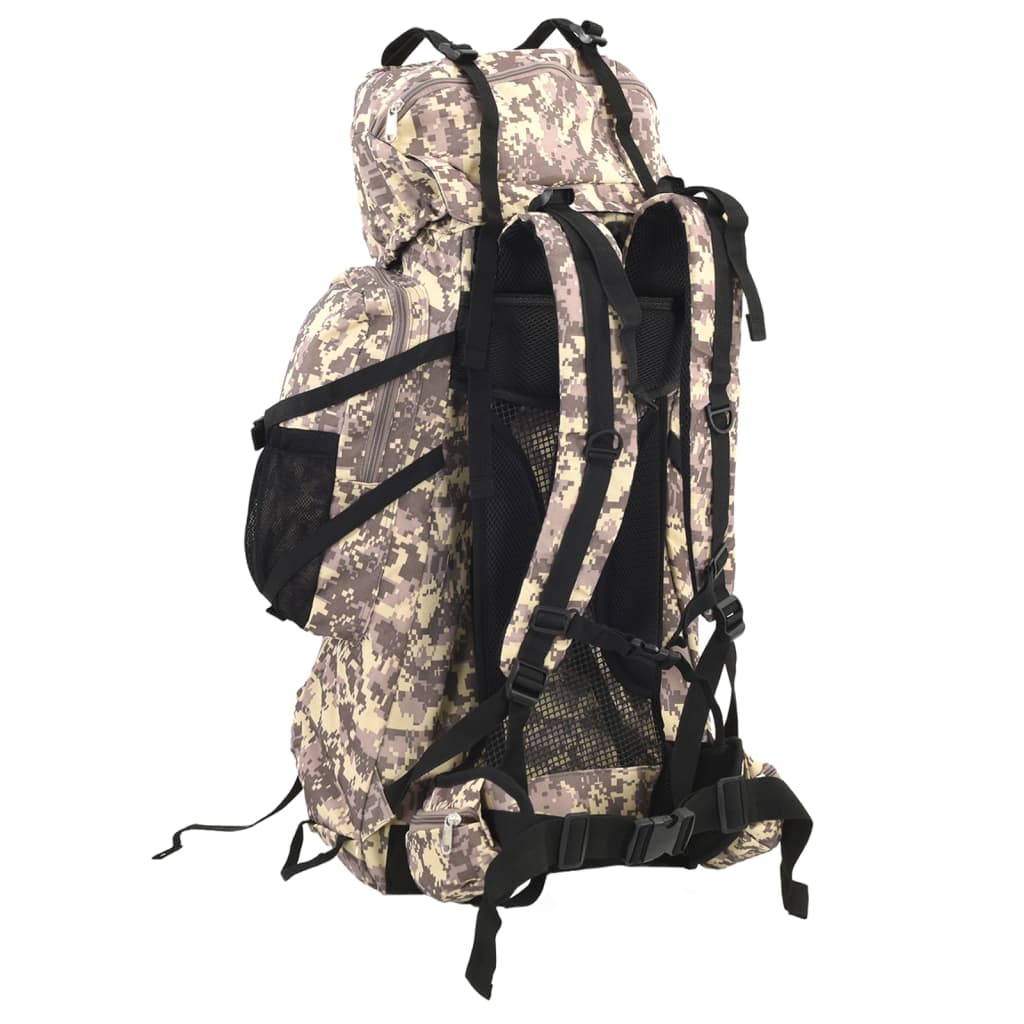 Wanderrucksack Schwarz 60 L Oxford-Gewebe