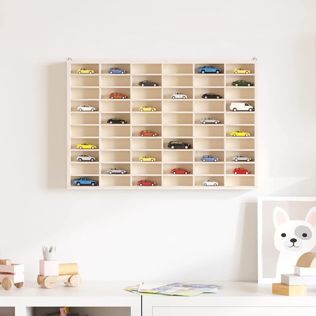 Sammlervitrine aus Holz mit 80 Fächern 80x4,5x40,5cm